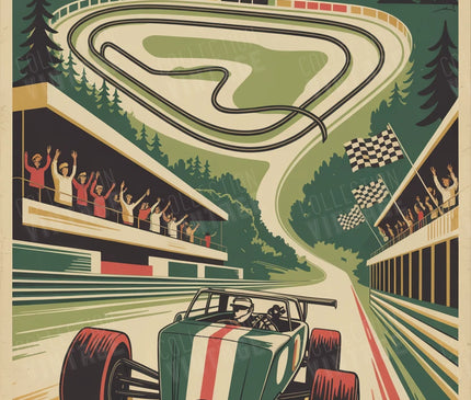 affiche nürburgring style old school