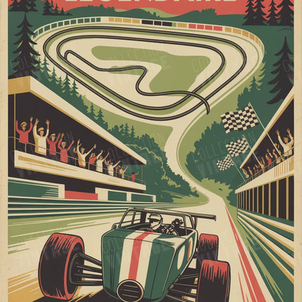 affiche nürburgring style old school