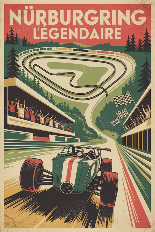affiche nürburgring style old school
