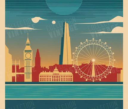 affiche londres skyline minimaliste