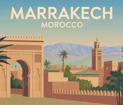 affiche marrakech décoration murale salon