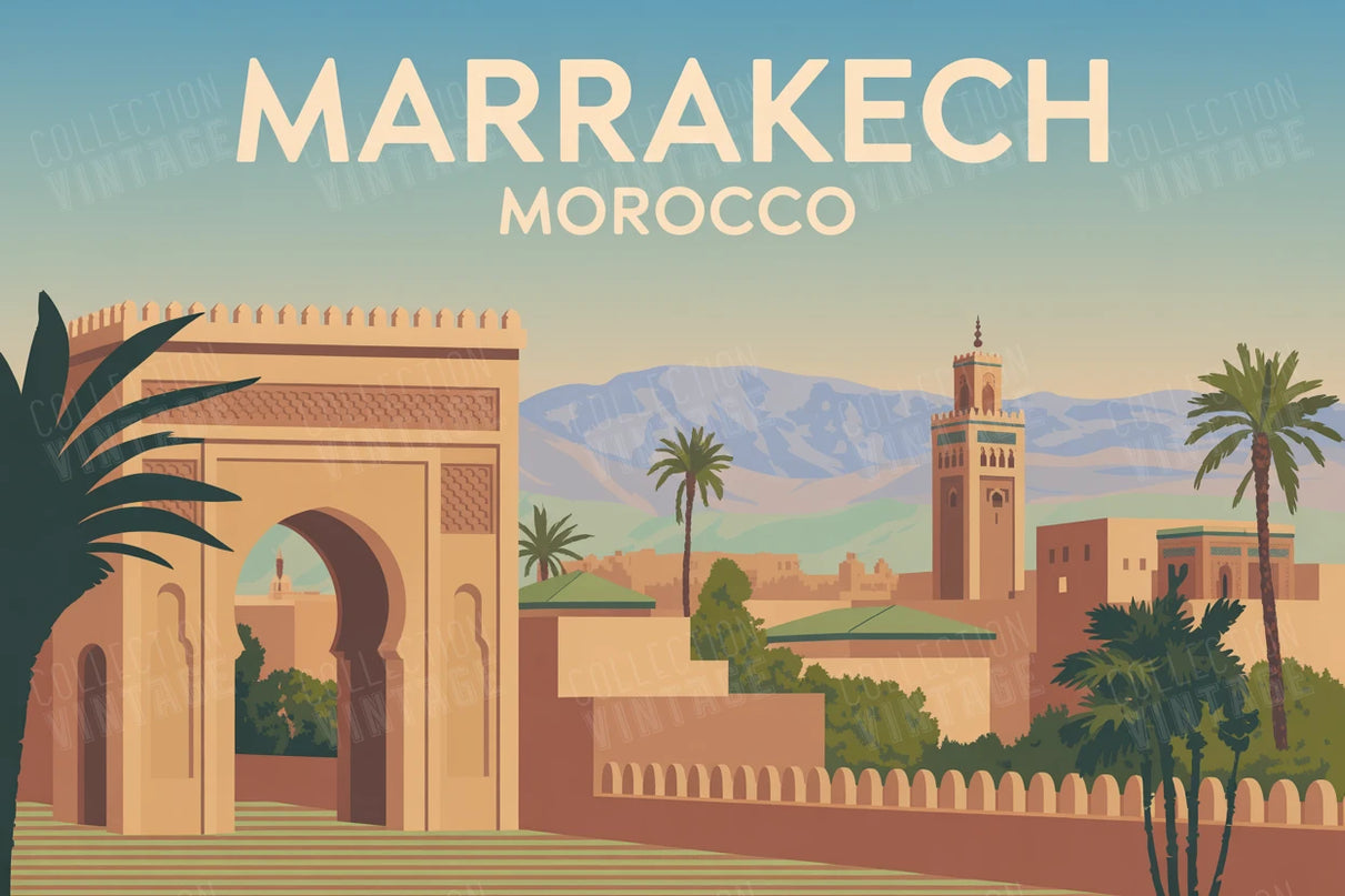 affiche marrakech décoration murale salon