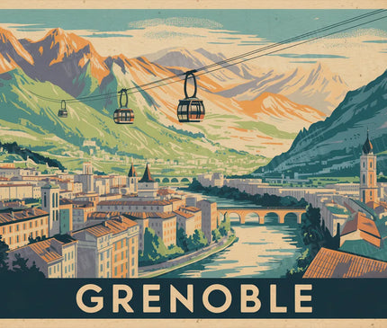 affiche grenoble style affiche ferroviaire