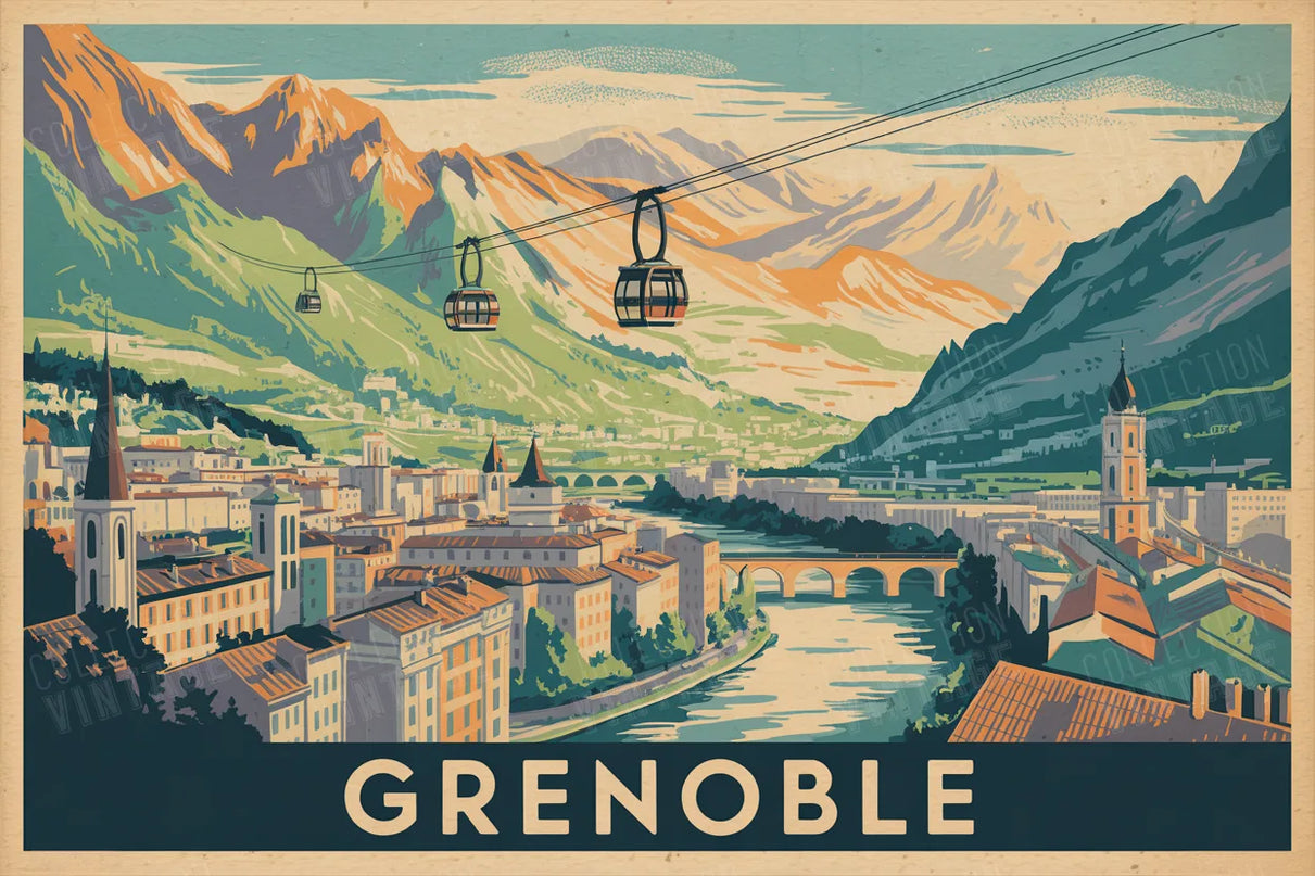 affiche grenoble style affiche ferroviaire