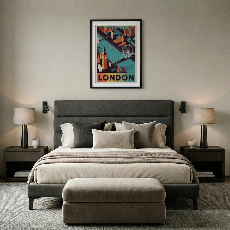 Affiche londres panorama urbain