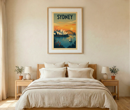 affiche sydney style contemporain vintage
