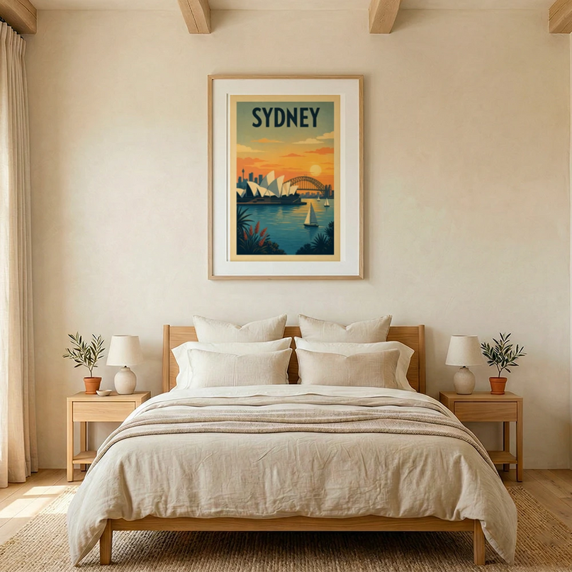 affiche sydney style contemporain vintage