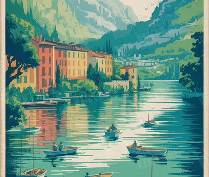 affiche annecy vintage style peinture