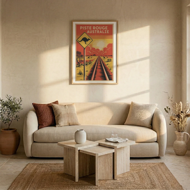 affiche piste rouge australie