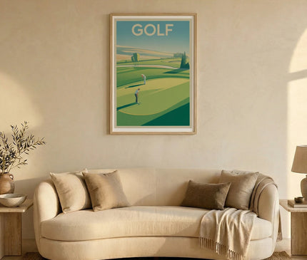 affiche putting green vintage