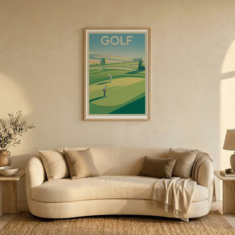 affiche putting green vintage