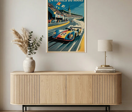 affiche 24h du mans reproduction ancienne