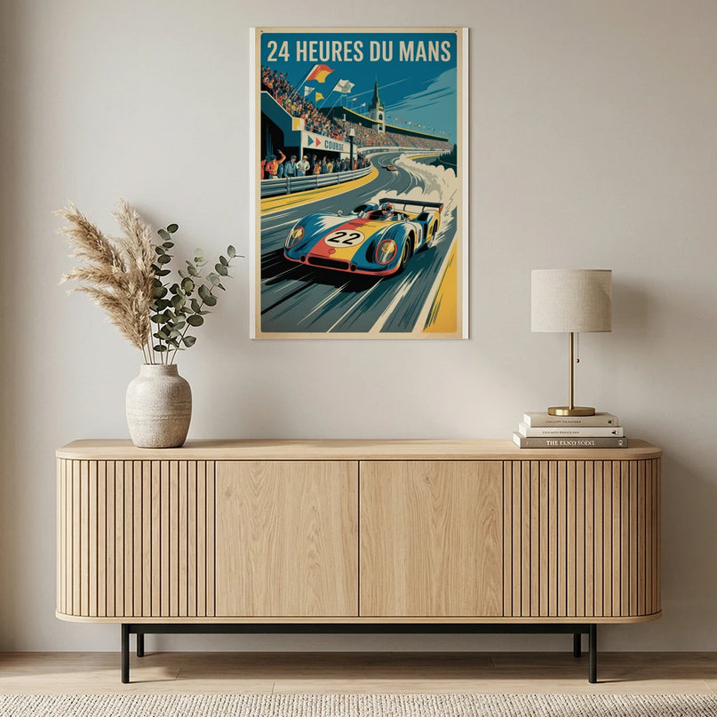 affiche 24h du mans reproduction ancienne