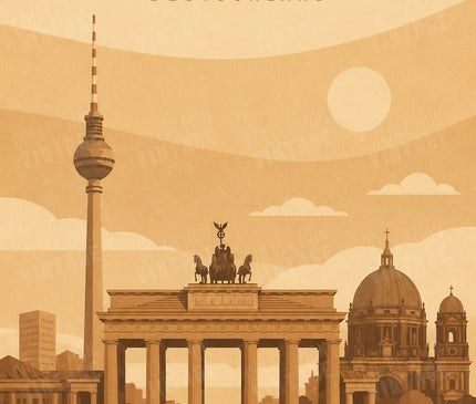 affiche berlin affiche couleur sépia
