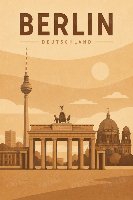 affiche berlin affiche couleur sépia