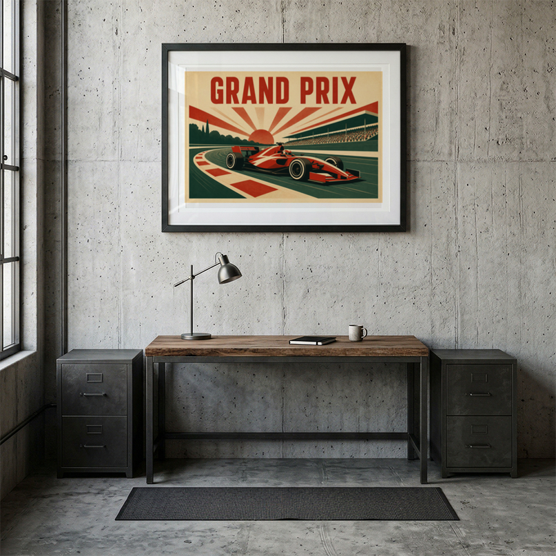 affiche grand prix f1 affiche style affiche de pub ancienne