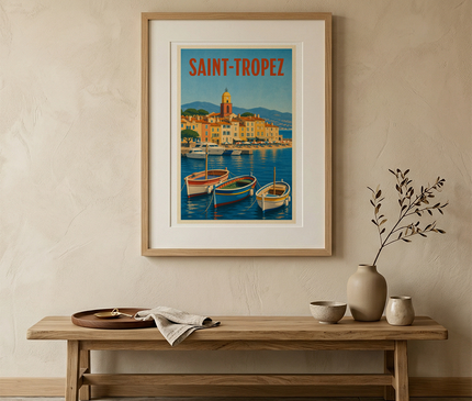 affiche murale bureau Saint Tropez 