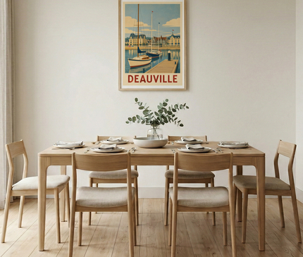 affiche deauville vintage bateaux