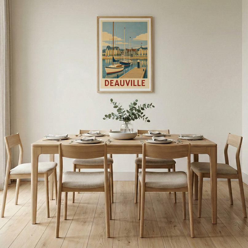 affiche deauville vintage bateaux