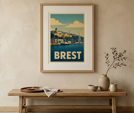 affiche dialogue brest style vintage