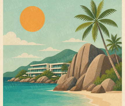 affiche seychelles affiche design contemporain