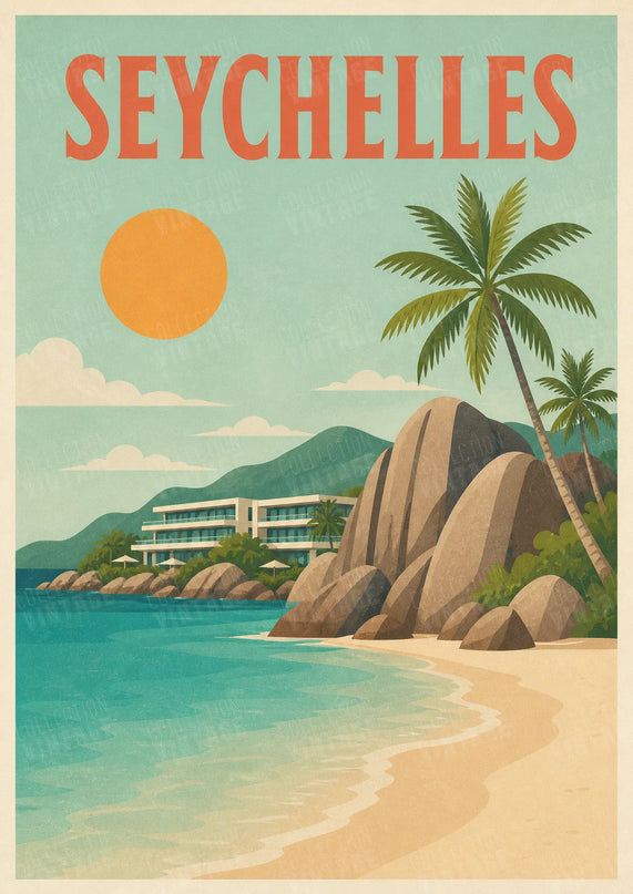 affiche seychelles affiche design contemporain