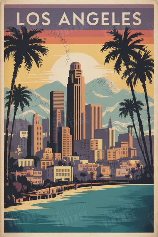 affiches los angeles silhouette skyline