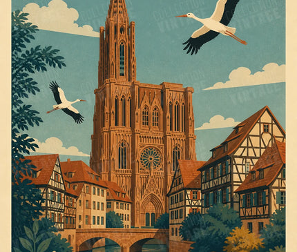 affiche strasbourg texte calligraphie