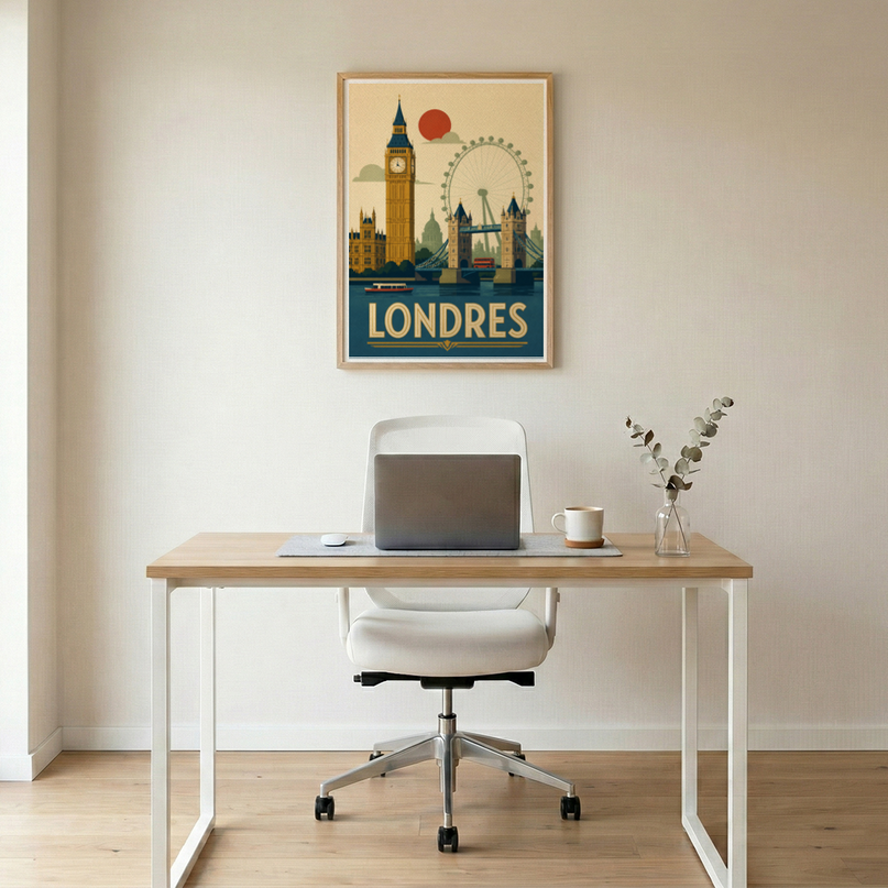 affiche londres style art déco