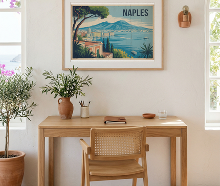 affiche naples voyage en italie déco murale
