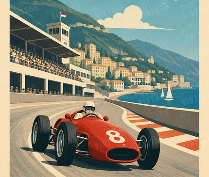 affiche vintage affiche de tourisme sport automobile