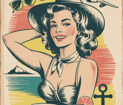 affiche pin up déco murale salon