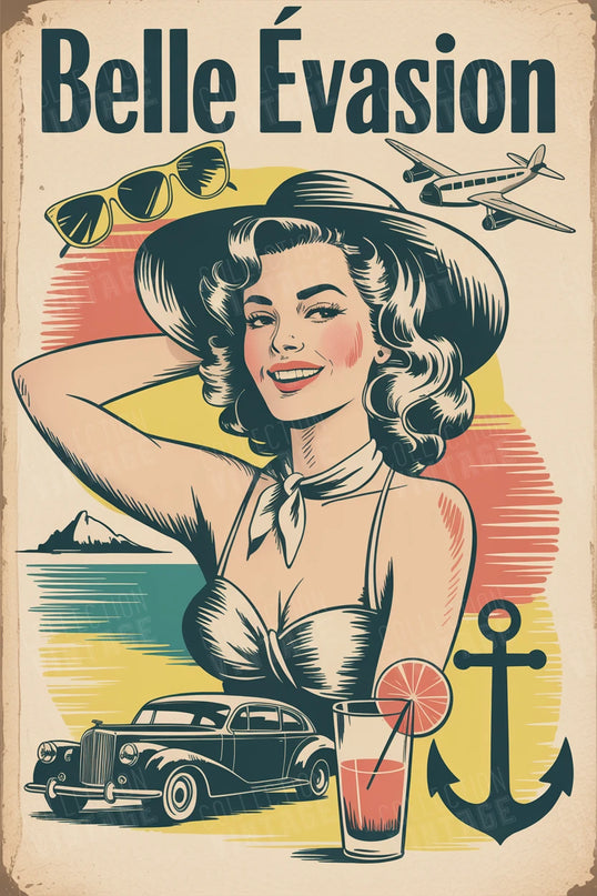 affiche pin up déco murale salon