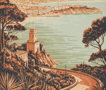 affiche ajaccio déco salon vintage