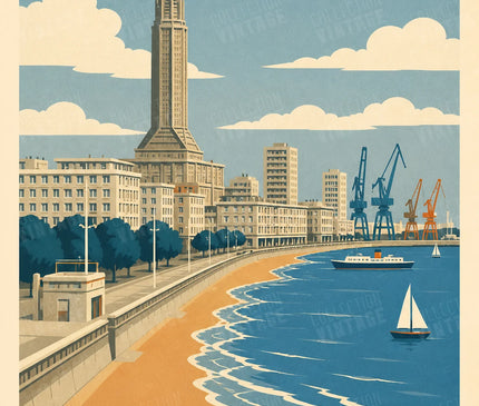 affiche le havre style travel poster