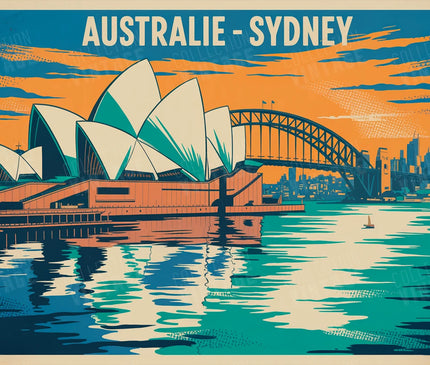 affiche australie déco intérieur industriel