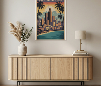 affiches los angeles silhouette skyline