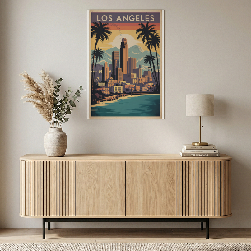 affiches los angeles silhouette skyline