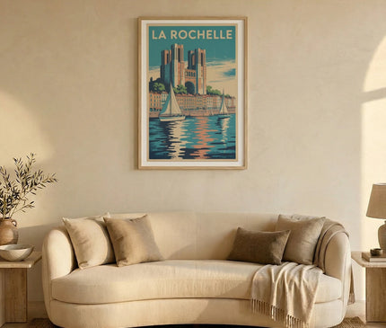 affiche ancienne la rochelle ville