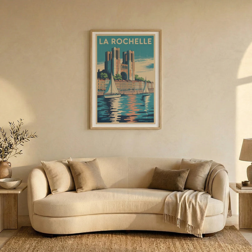 affiche ancienne la rochelle ville