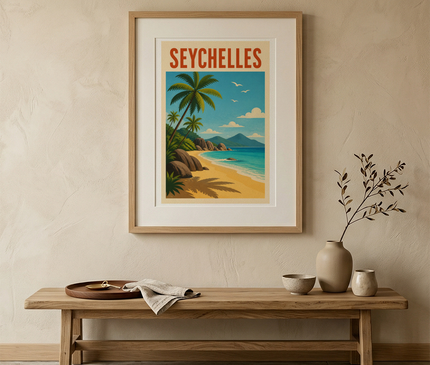 affiche seychelles format horizontal