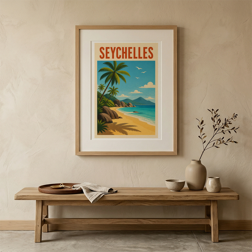 affiche seychelles format horizontal