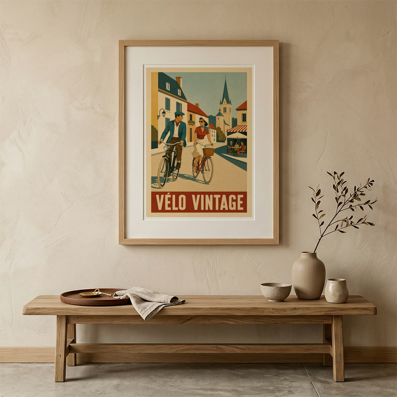 poster vélo vintage style années 50