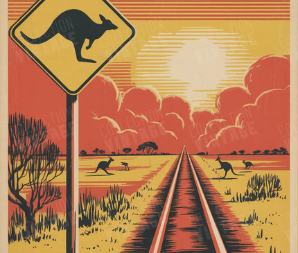 affiche piste rouge australie