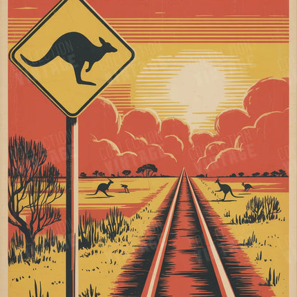 affiche piste rouge australie