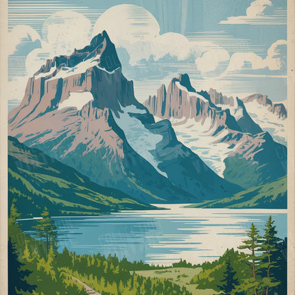 affiche argentine nature et montagnes