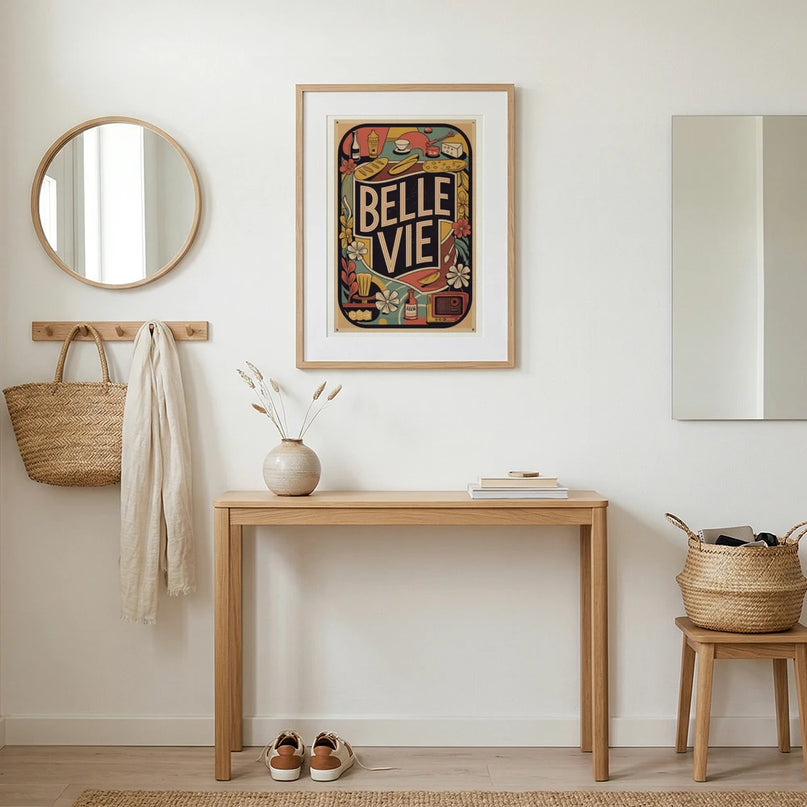 affiche année rétro typographie française
