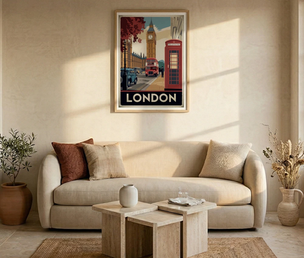 affiche londres style rétro