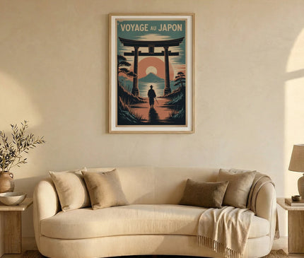 affiche japonaise minimaliste vintage