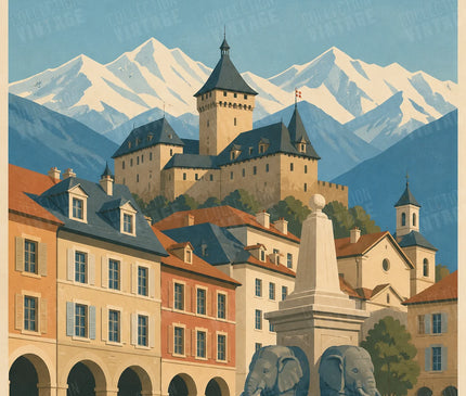 poster vintage chambéry savoye